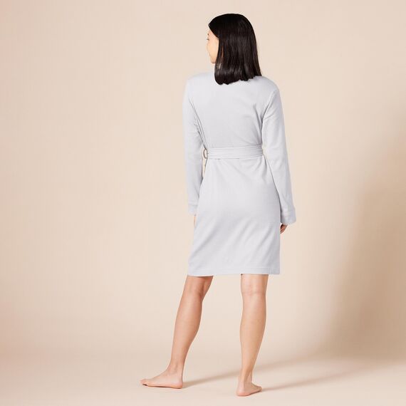 Amazon Essentials Damen Leichter Waffel-Bademantel, Mittellang (Erhältlich In Übergröße), Hellgrau, XL Große Größen