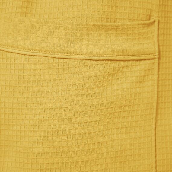 Amazon Essentials Damen Leichter Waffel-Bademantel, Mittellang (Erhältlich In Übergröße), Senfgelb, XXL