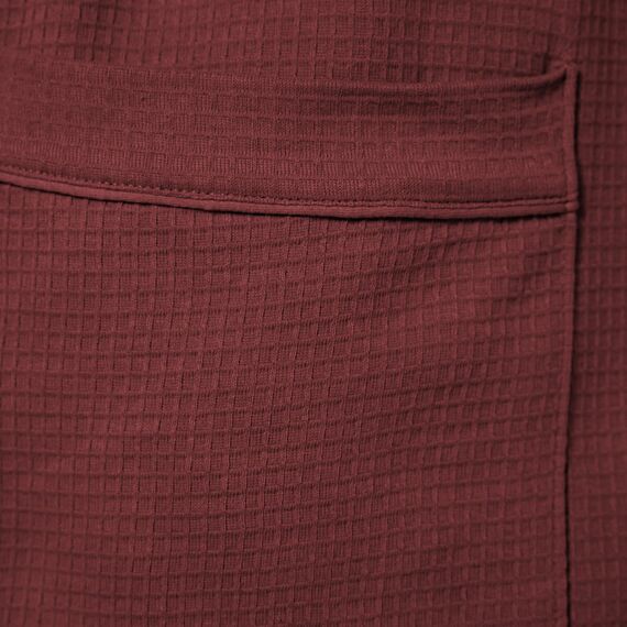 Amazon Essentials Damen Leichter Waffel-Bademantel, Mittellang (Erhältlich In Übergröße), Sattes Burgunderrot, XXL