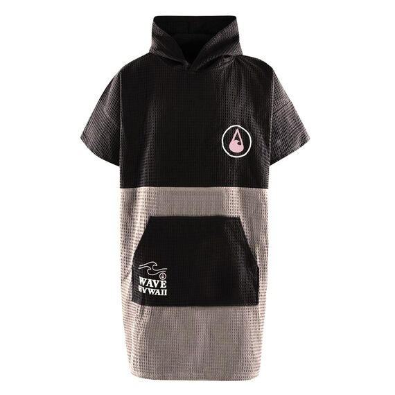 WAVE HAWAII Bade-Poncho Damen & Herren EL Yaque, Größe L/XL, 170-200cm, 100% Baumwolle Surf-Poncho Erwachsene, Travel-Handtuch mit hoher Wasserabsorption, Umziehhilfe Strand Erwachsene