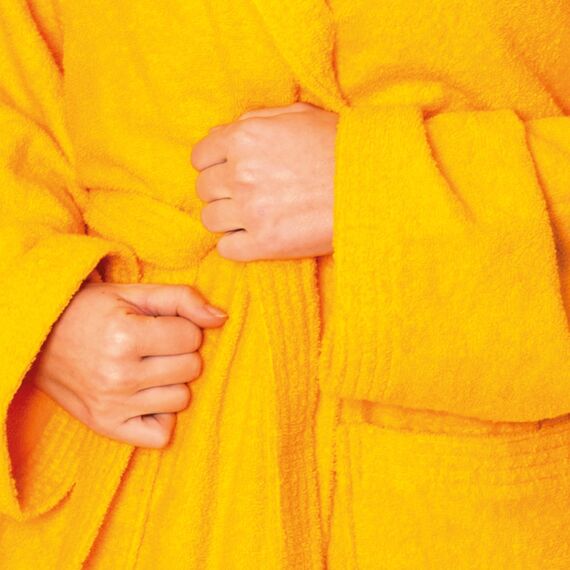 Lavea® Mexico – Bademantel Damen & Herren aus 100% Baumwolle – weicher Frottee Morgenmantel mit Kapuze, Unisex Design, Ideal für Sauna & Zuhause, saugstark & pflegeleicht