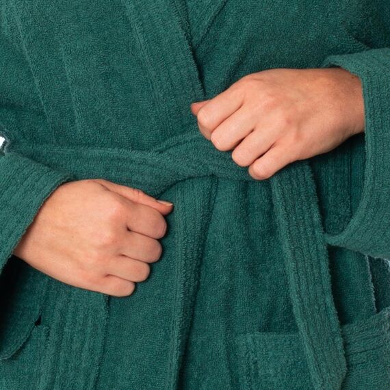 Lavea® Mexico – Bademantel Damen & Herren aus 100% Baumwolle – weicher Frottee Morgenmantel mit Kapuze, Unisex Design, Ideal für Sauna & Zuhause, saugstark & pflegeleicht