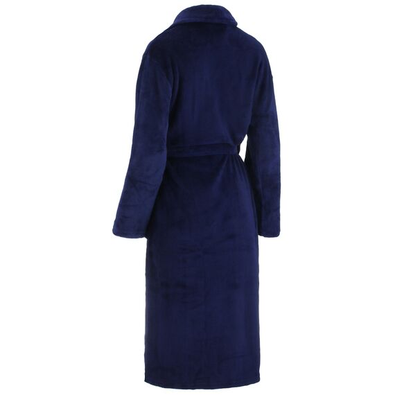 Brandsseller Unisex Bademantel Mikrofaser S/M – Weicher Morgenmantel mit Schalkragen für Damen & Herren – Hausmantel ideal für Zuhause, Reise & Spa – Marine