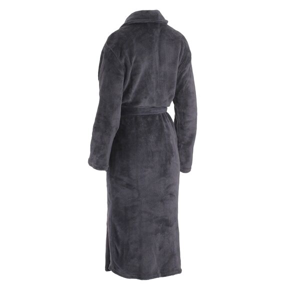 Brandsseller Unisex Bademantel Mikrofaser XXL/3XL – Weicher Morgenmantel mit Schalkragen für Damen & Herren – Hausmantel ideal für Zuhause, Reise & Spa – Anthrazit