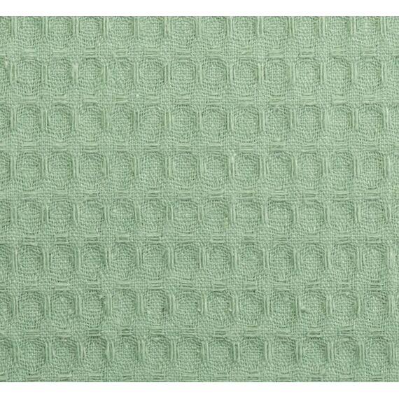 Brandsseller Unisex Bademantel aus Baumwolle S – Leichter Morgenmantel aus Waffel-Piqué für Damen & Herren – Saunamantel / Hausmantel für Wellness & Zuhause - Grün