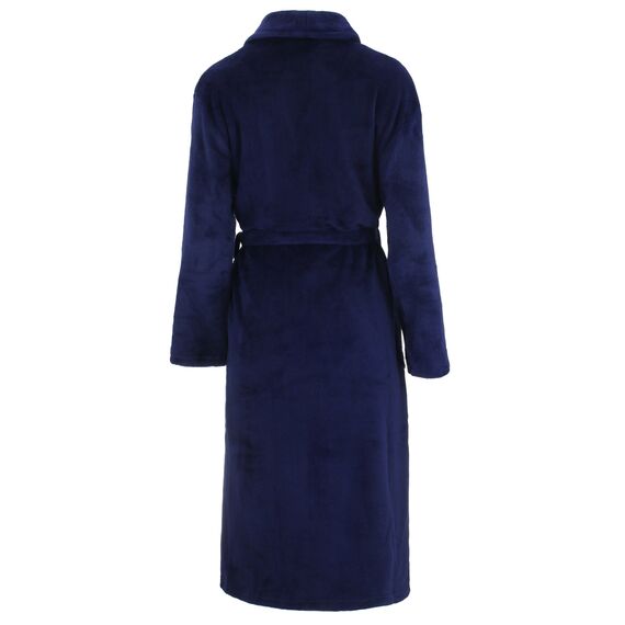 Brandsseller Unisex Bademantel Mikrofaser L/XL – Weicher Morgenmantel mit Schalkragen für Damen & Herren – Hausmantel ideal für Zuhause, Reise & Spa – Marine