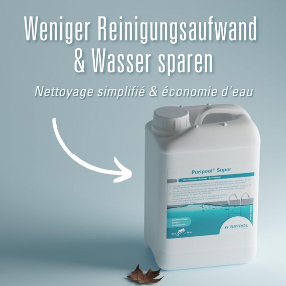 BAYROL Puripool Super - Flüssiges Überwinterungskonzentrat - Chlorstabil und schaumfrei - Ohne Kupfersulfat - 1 L