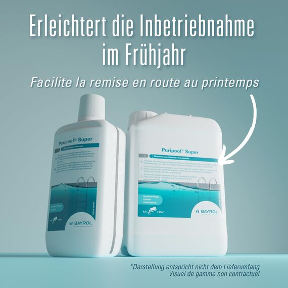 BAYROL Puripool Super - Flüssiges Überwinterungskonzentrat - Chlorstabil und schaumfrei - Ohne Kupfersulfat - 1 L