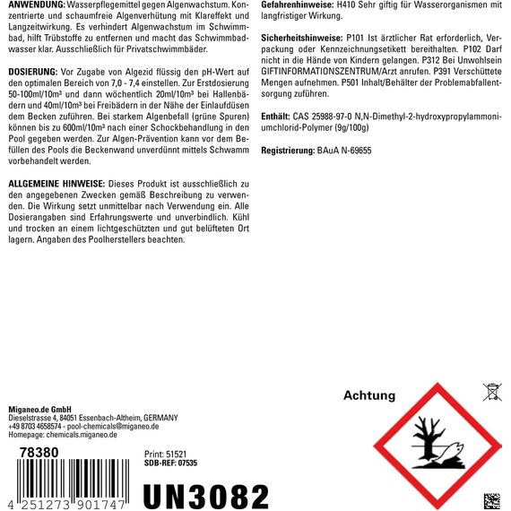 Miganeo Algizid/Algezid 10 Liter - Neutralisierend | Vorbeugend | Kristallklar