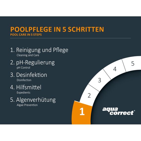 Steinbach Poolpflege Algezid flüssig – 0753501TS04 – 4x1 L – Schaumfrei & hochkonzentriert/Verhindert Algenwachstum & entfernt Trübstoffe/Für klares Wasser mit Langzeitwirkung