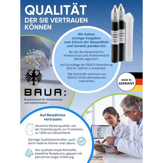 AGUALEVE Wasserhärte Test - Die Nr. 1 - Deutsche Grad Härte (°dH) schnell und einfach messen - misst exakt bis 24 °dH - Made in Germany - 50 – 400 Messungen, je nach Härte - 2x 15ml