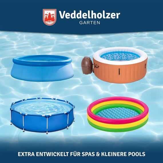Veddelholzer 180 Mini Chlortabletten. Schnelllösliche Chlortabs für Pool, Aufstellpool, Planschbecken, Gartenpool, Kinderpools & Whirlpool Wasserpflege. Pool Zubehör Poolreinigung & Desinfektion