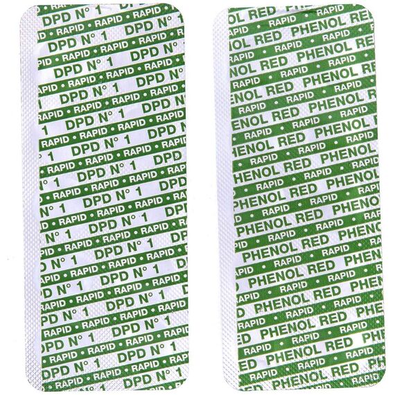 POWERHAUS24 120 Rapid Testtabletten 60 x pH-Wert Phenol Red 60 x DPD1 Chlor