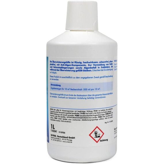 CRISTAL Pool Wintermittel 3 Liter – Hochwirksames Überwinterungsmittel für 60 m³ – Einfache Winterpflege ohne Ablassen Algen- und Kalkschutz