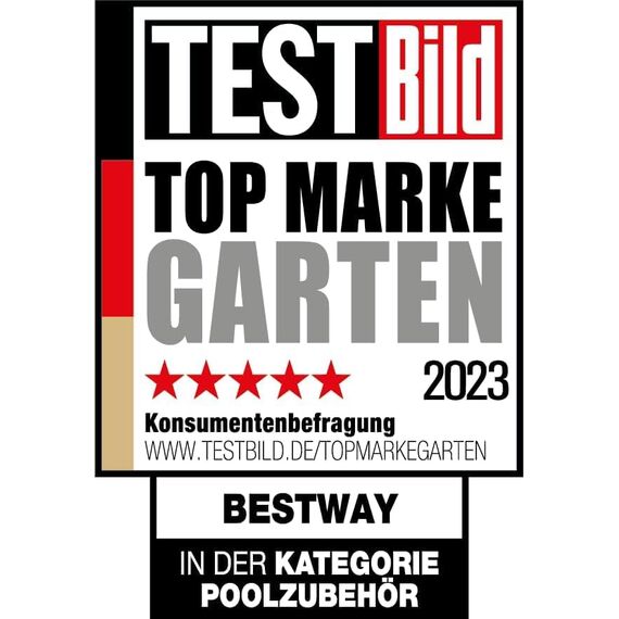 Bestway Flowclear | Dosierschwimmer Thermo-Set | 16,5 cm Ø | schwimmendes Poolthermometer | Einfache Überwachung der Wasserthemeratur | Poolwasser sauber und kristallklar