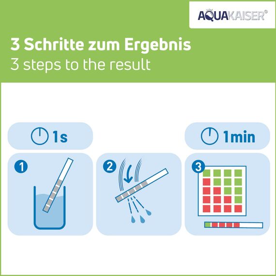 Wasserhärte Teststreifen in °dH – 10 Stück – einzeln versiegelt – Made in Germany – Wasserhärte messen für Trinkwasser, Kaffeemaschine, Pool, Aquarium