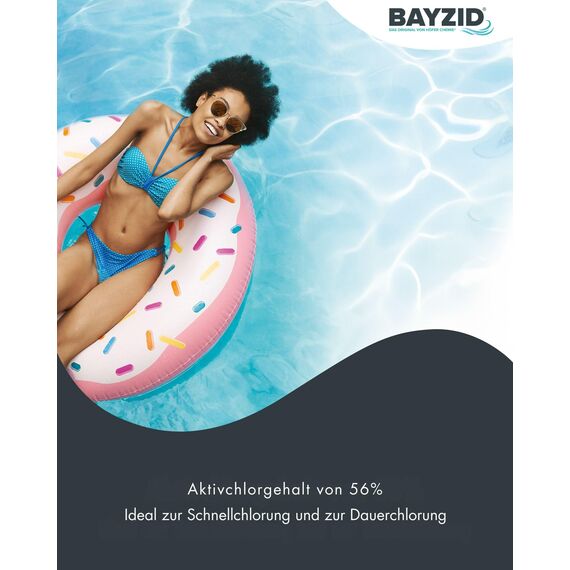 Höfer Chemie Chlorgranulat für Pool 20 x 5kg - 56% Aktivchlorgehalt zur Schnellen Anhebung des Chlorgehaltes - Bekämpft Keime & Bakterien - Leicht Löslich Schwimmbad
