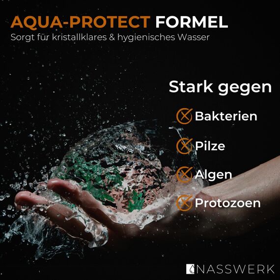 NASSWERK Pool Chlortabletten 20g (1kg bis 10kg) | Chlortabs 20g langsamlöslich zur Langzeitpflege | Chlor Langzeittabletten Pool zur Desinfektion & Pflege | Mini Pooltabletten Reinigungstabletten