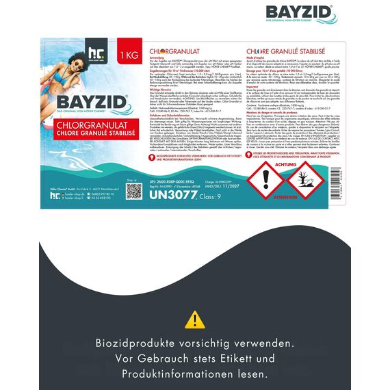 Höfer Chemie Chlorgranulat für Pool 8 x 5kg - 56% Aktivchlorgehalt zur Schnellen Anhebung des Chlorgehaltes - Bekämpft Keime & Bakterien - Leicht Löslich Schwimmbad