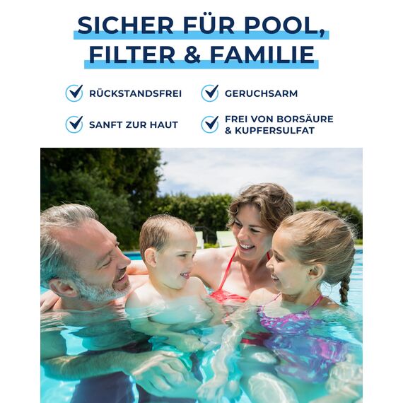 BlueViking Chlortabletten für Pool 5 in 1 - Hochwirksame Multitabs Pool 200g im 1kg Eimer - Chlor Pool Tabletten in EU Premium-Qualität - Einfache, Sichere und Effiziente Poolpflege