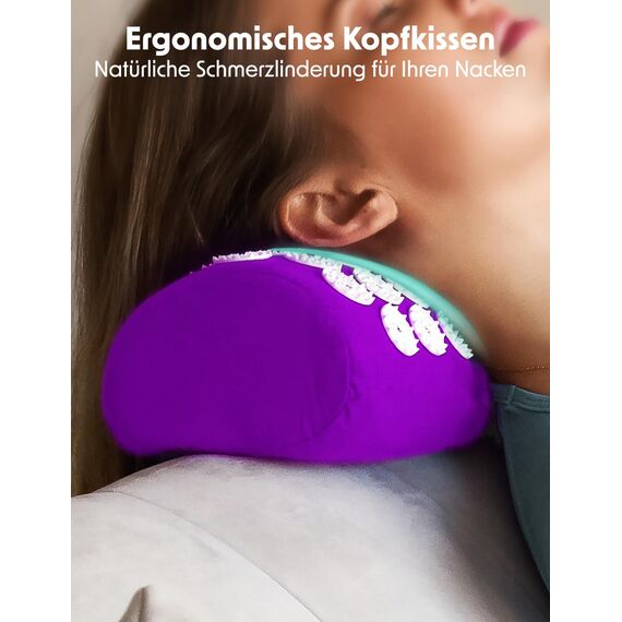 LifeGoods Akupressurmatte Mit Kissen - Akkupressmatte - Akkupressurmatte+ - Akupressur Matte - Akupunktur Matte - Massagematte - Rücken - Stachelmatte - Fakirmatte - Nagelmatte - Acupressure Mat