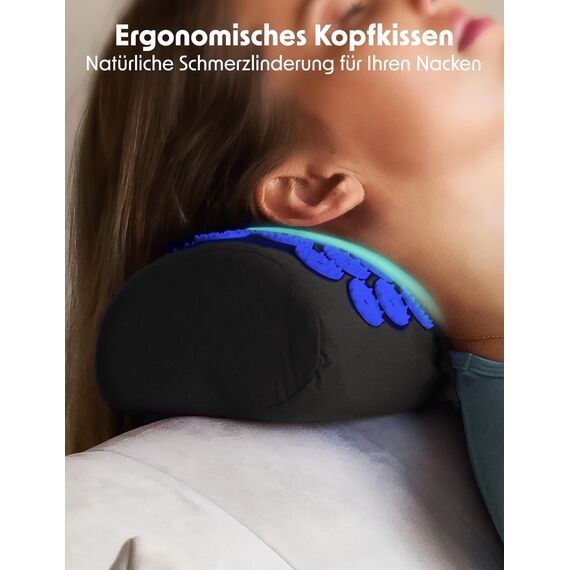 LifeGoods Akupressurmatte Mit Kissen - Akkupressmatte - Akkupressurmatte+ - Akupressur Matte - Akupunktur Matte - Massagematte - Rücken - Stachelmatte - Fakirmatte - Nagelmatte - Acupressure Mat