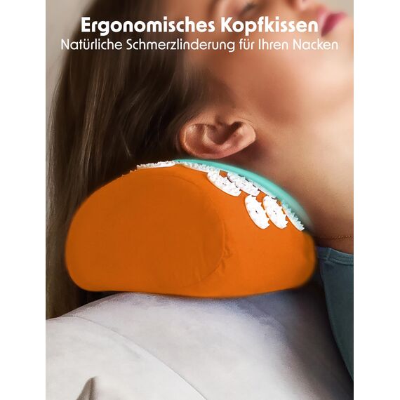 LifeGoods Akupressurmatte Mit Kissen - Akkupressmatte - Akkupressurmatte+ - Akupressur Matte - Akupunktur Matte - Massagematte - Rücken - Stachelmatte - Fakirmatte - Nagelmatte - Acupressure Mat