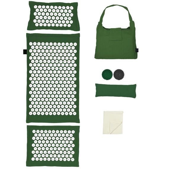 LifeGoods ECO Akupressurmatte Mit Kissen - Akkupressmatte - Akkupressurmatte+ - Akupressur Matte - Akupunktur Matte - Massagematte - Rücken - Stachelmatte - Fakirmatte - Nagelmatte - Acupressure Mat