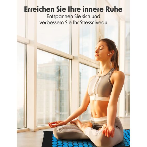 LifeGoods Akupressurmatte Mit Kissen - Akkupressmatte - Akkupressurmatte+ - Akupressur Matte - Akupunktur Matte - Massagematte - Rücken - Stachelmatte - Fakirmatte - Nagelmatte - Acupressure Mat