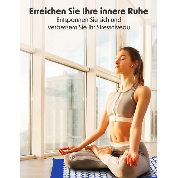 LifeGoods Akupressurmatte Mit Kissen - Akkupressmatte - Akkupressurmatte+ - Akupressur Matte - Akupunktur Matte - Massagematte - Rücken - Stachelmatte - Fakirmatte - Nagelmatte - Acupressure Mat
