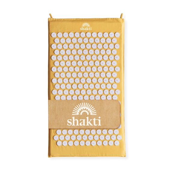 ShaktiMat [Das Original seit 2007] Akupressurmatte zur Entspannung für Rücken, Nacken, Füße, Ethische Handarbeit, GOTS-zertifizierte Bio-Baumwolle, Gelb