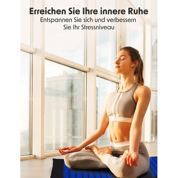 LifeGoods Akupressurmatte Mit Kissen - Akkupressmatte - Akkupressurmatte+ - Akupressur Matte - Akupunktur Matte - Massagematte - Rücken - Stachelmatte - Fakirmatte - Nagelmatte - Acupressure Mat
