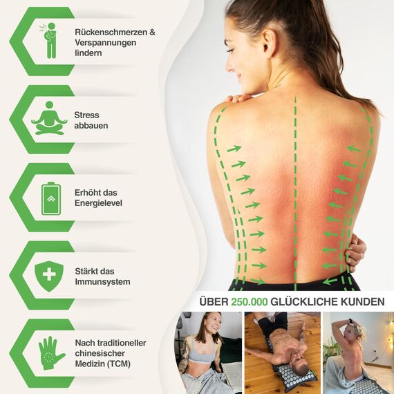 BACKLAXX ® Akupressurmatte mit Kissen, Tuch und Tasche, Akupunktur Matte mit Stacheln zur Massage und Entspannung von Nacken und Schulter, Massagematte Rücken (pastelrosé) zur Akupressur