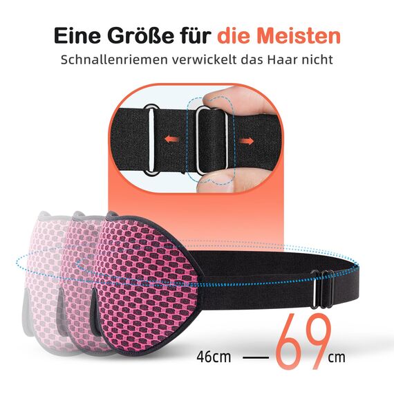 INNELO Schlafmaske für Herren Frauen, 2025 Bequeme Atmungsaktive 3D Augenmaske, mit tiefen Augenhöhlen und erhöhten Nasenpads, 100％ Lichtblockierende Schlafbrille mit Memory Foam für Reisen, Rosa