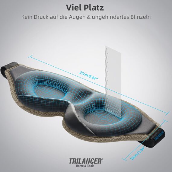 2026 Innovative Schlafmaske für Männer und Frauen, 99.99% Licht blockierend Ergonomische, einstellbare Augenmaske mit Ohrstöpseln Schlaf, Nickerchen, Meditation, Reisen, angenehme Nachtruhe (Braun)