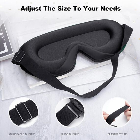 liuchanghe 3D Schlafmaske für Seitenschläfer, Augenmaske für Frauen & Herren, 100% Lichtblockierend & Atmungsaktiv, geeignet für Reise-Yoga