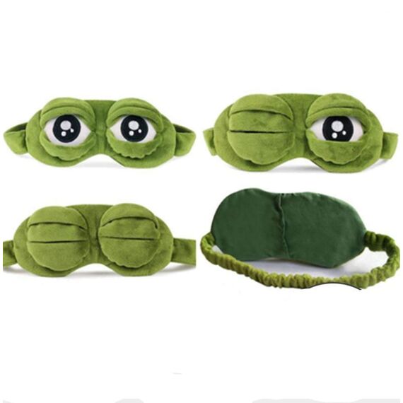 Apanphy® Augenmaske, Flusen Karikatur Frosch Schlafen Lustige Neuheit Augen Abdeckung Eyeshade Reise Maske (Grün)