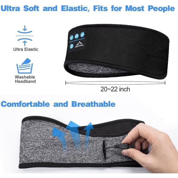 Schlafkopfhörer Bluetooth Geschenke für Frauen/Männer - Stirnband Kopfhörer Schlafen Männer Geschenke für Mama Papa, Schlafmaske mit Kopfhörer HD Stereo Lautsprecher, SchlafKopfhörer für Schlaf, Yoga