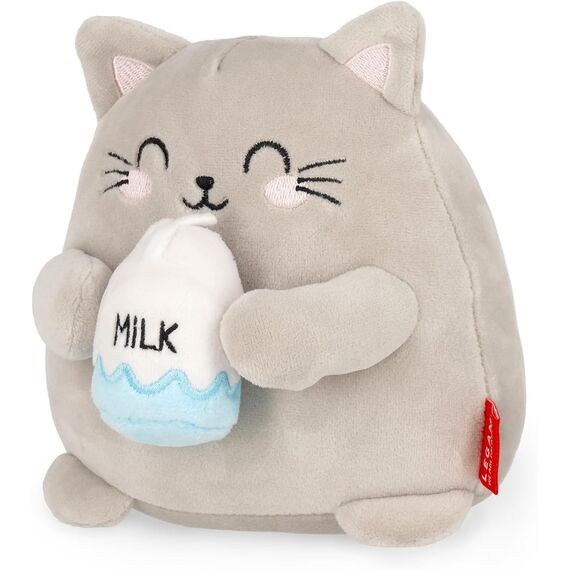 LEGAMI - Kitty Set Reisekissen mit Nachtmaske + Super Soft Plush Plüsch, Mini Größe, mit personalisierbarer ID Karte