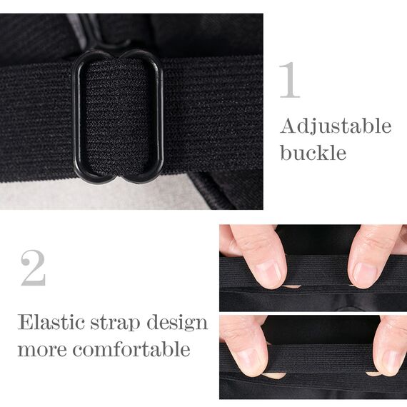 townssilk 2 x Schlafmaske aus 100% Seide mit verstellbarem Band, bequeme und superweiche Augenmaske, 1 x schwarz und 1 x iceblue