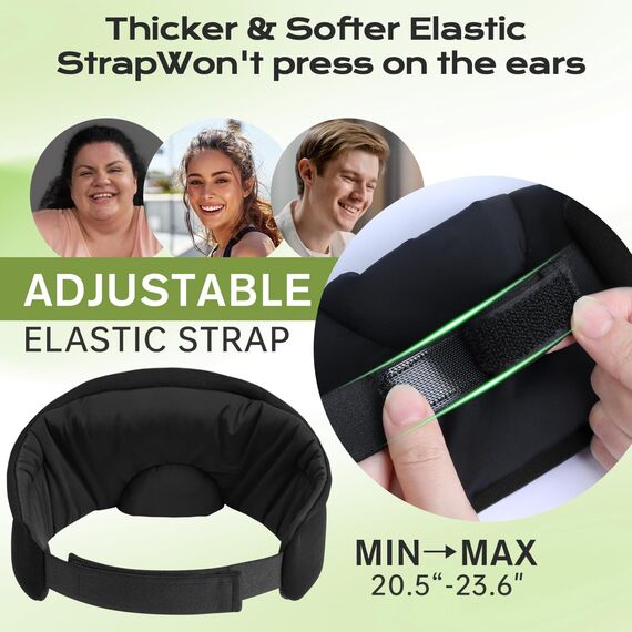 LC-dolida Schlafmaske mit Kopfhörern Bluetooth Schlafkopfhörer, Augenmaske mit Weicher Bambus Baumwolle für Frauen Herren, Augenabdeckung zum Schlafen Seitenschläfer mit Mikrofon