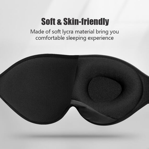 onaEz 2024 Verbesserte Schlafmaske und Augenmaske für Frauen Herren, Bequeme Atmungsaktive Schlafmasken aus 3D-konturiertem Weichem Material,100% Lichtblockierende Schlafbrille Damen Bequem für ASMR