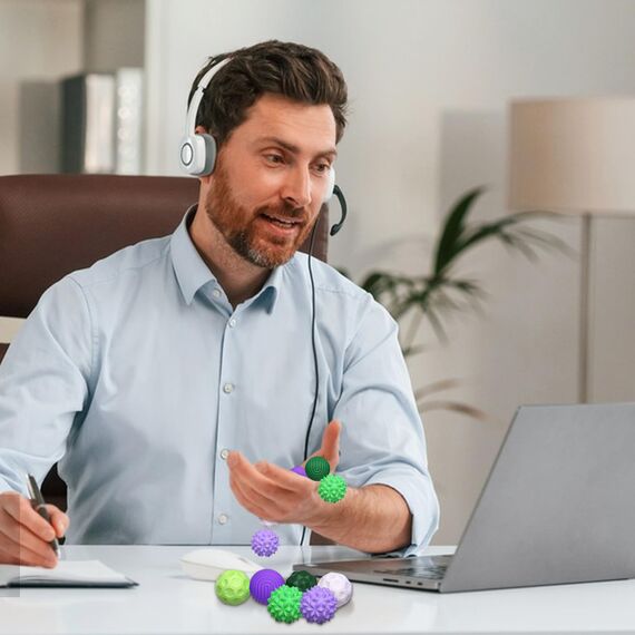 8 Stück Magnetische Fidget Toys, Magnetkugeln Stressball Silikon Sensorik Spielzeug, Magnetische Anziehungskraft Stress Bälle mit Silikonhülle, Sensory Toy, Anti-Stress Fidget Toys für Stress, Angst