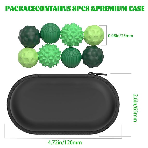 8 Stück Magnetische Fidget Toys, Magnetkugeln Stressball Silikon Sensorik Spielzeug, Magnetische Anziehungskraft Stress Bälle mit Silikonhülle, Sensory Toy, Anti-Stress Fidget Toys für Stress, Angst