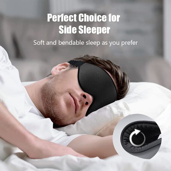 onaEz 2024 Verbesserte Schlafmaske und Augenmaske für Frauen Herren, Bequeme Atmungsaktive Schlafmasken aus 3D-konturiertem Weichem Material,100% Lichtblockierende Schlafbrille Damen Bequem für ASMR