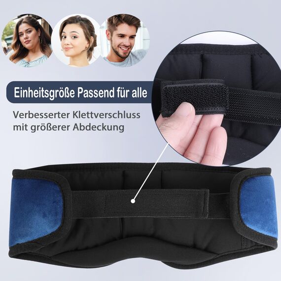 MUSICOZY 3D Schlafmasken Kopfhörer, 100% Verdunkelung, Schlafkopfhörer, Bluetooth-Augenmaske mit Kopfhörern zum Schlafen, Reisen, Nickerchen, Entspannen, Meditieren (Cyan)