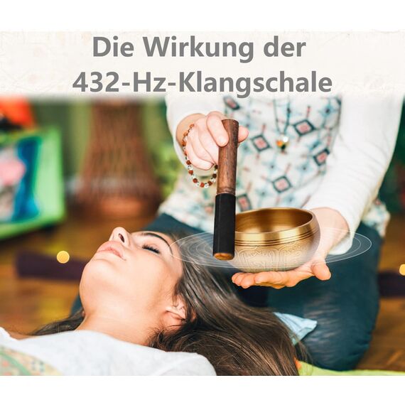 Tibetisches Klangschalen-Set – 100% handgehämmert in Nepal Klangschale für Meditation, Yoga, Chakra, Meditationszubehör, einzigartige Geschenke für Frauen, Männer (9.5 cm)