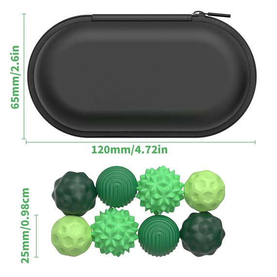 8 Stück Magnetische Fidget Toys, Magnetkugeln Anti Stress Bälle Silikon Sensorik Spielzeug, Magnet Stressball mit Silikonhülle, Anti-Stress Fidget Toy für Angst Stressabbau, Haptische Dekompression