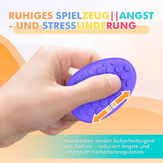 BDwing Silikon Fidget Toys Sensory Stones, 6 Stück Anti Stress Finger Spielzeug Stressabbau Reliever Geschenk für Kinder und Erwachsene, ADHS & Autismus Sensory Toys