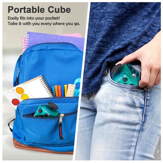 Yetech Grün Anti-Stress Würfel Spielzeug,Anti-Estrees Würfel mit 6 Seiten Funktion,für Kinder und Erwachsene Stressaubbau bei Nervösität